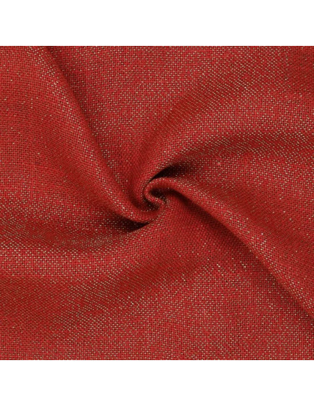 Toile de jute lurex - Rouge
