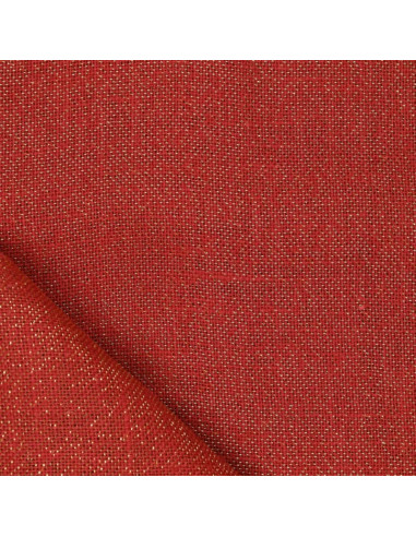 Toile de jute lurex - Rouge