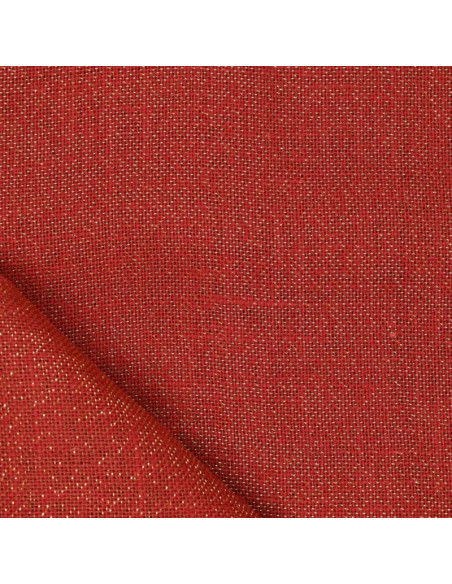 Toile de jute lurex - Rouge