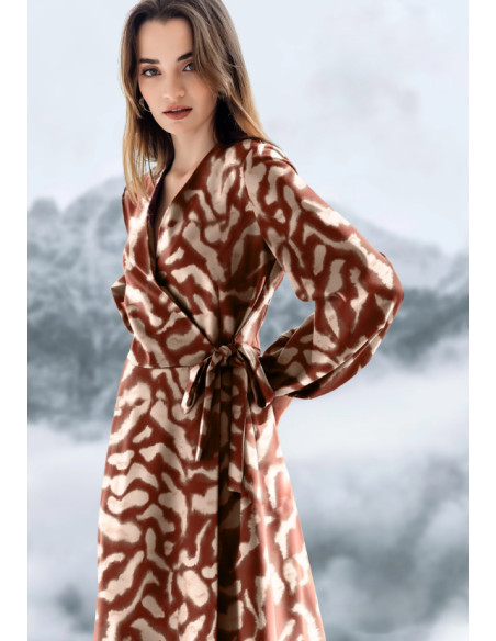 Tissu satin viscose stretch - Animal
