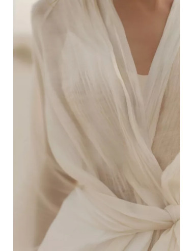 Tissu voile léger - Écru