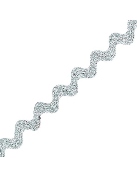 Serpentine - Croquet 10 mm - Lurex Argent