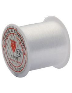 Fil de perles en plastique 0,20 mm - Transparent