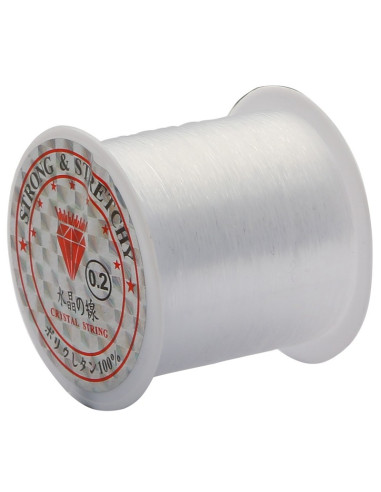 Fil de perles en plastique 0,20 mm - Transparent