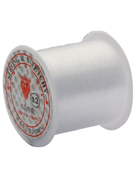 Fil de perles en plastique 0,20 mm - Transparent