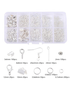 Kit 710 pièces pour création de bijoux - Argent