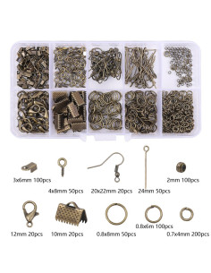 Kit 710 pièces pour création de bijoux - Bronze