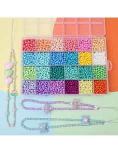 Coffret 3600 perles de rocaille 4 mm 2