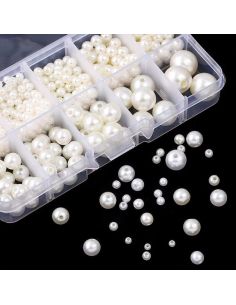 Coffret 800 perles nacrés - Ivoire 2