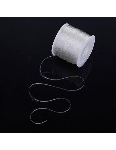 Fil élastique pour perles 1,50 mm - Transparent