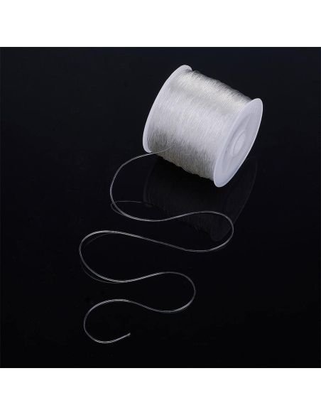 Fil élastique pour perles 0,50 mm - Transparent