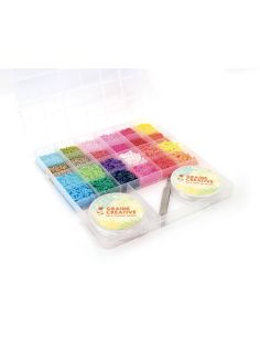 Coffret de perles de rocailles, Heishi, cordon élastique et pince - Tropical Mix 2