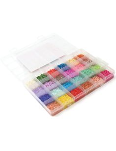 Coffret de 24 coloris de perles de rocailles 2 mm - Rainbow Gelato 2