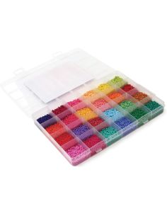 Coffret de 24 coloris de perles de rocailles 2 mm - Sorbet Night Fever 2