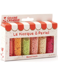 Le kiosque à perles 6 coloris de perles de rocailles 2 mm - Smoothie bowl