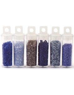 Le kiosque à perles 6 coloris de perles de rocailles 2 mm - Tempête 2