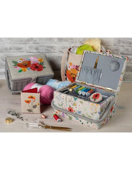 Etui pour aiguilles - Coquelicots