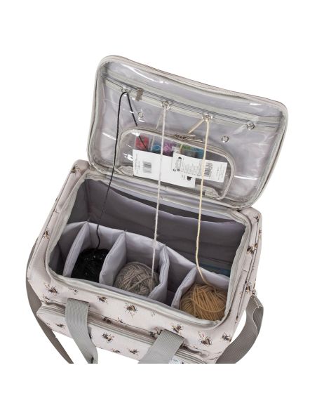 Sac de rangement pour tricot et crochet - Abeille