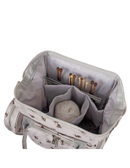 Sac cabas pour tricot et crochet - Abeille