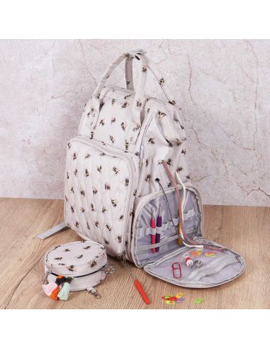 Sac cabas pour tricot et crochet - Abeille