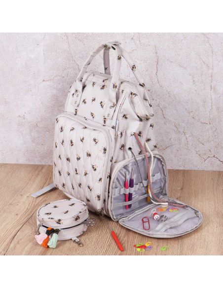 Sac cabas pour tricot et crochet - Abeille
