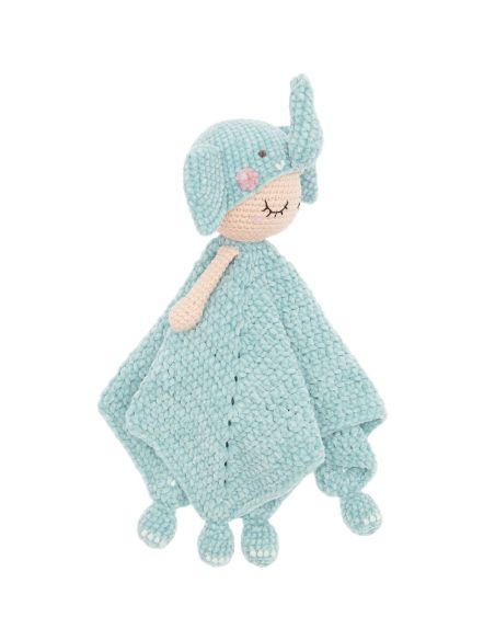 Kit crochet doudou couverture - Éléphant