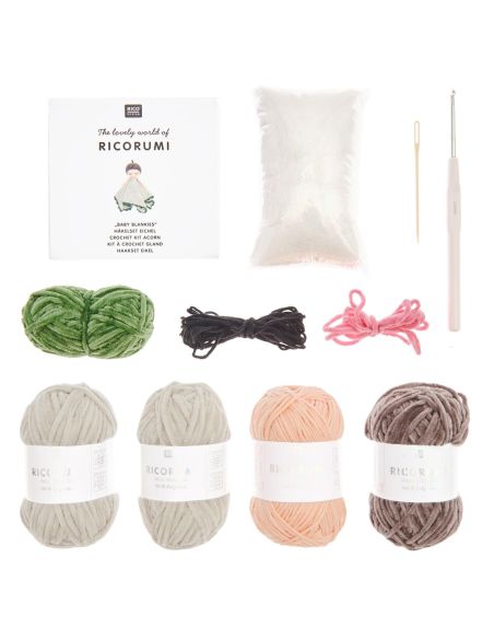 Kit crochet doudou couverture - Nature