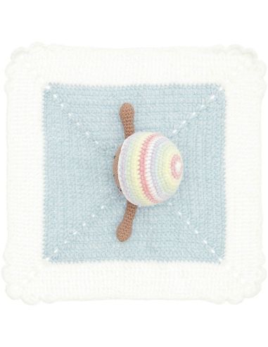 Kit crochet doudou couverture - Arc-en-ciel pastel