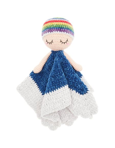 Kit crochet doudou couverture - Arc-en-ciel