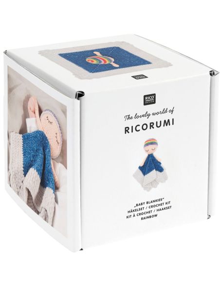Kit crochet doudou couverture - Arc-en-ciel