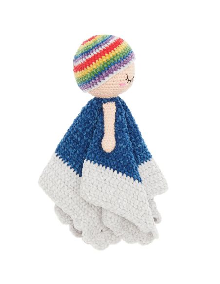 Kit crochet doudou couverture - Arc-en-ciel