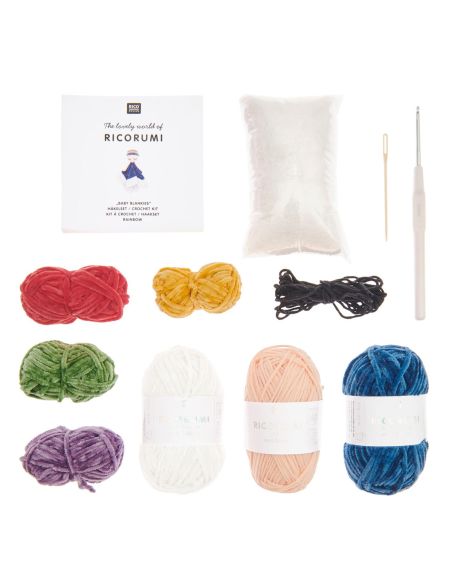 Kit crochet doudou couverture - Arc-en-ciel