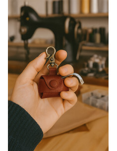 Etui en cuir pour mètre ruban Muud Malmö Hook - Rich Brown