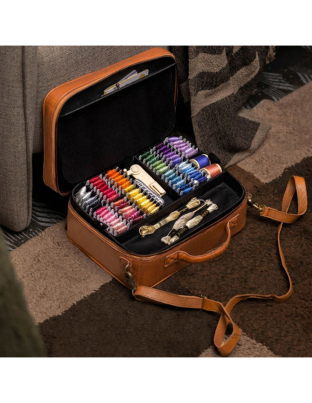 Boite à rangements pour broderie et couture Muud Flora - Rich Brown