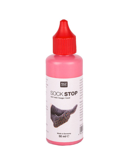 Flacon latex anti-dérapant pour chaussettes - Rouge