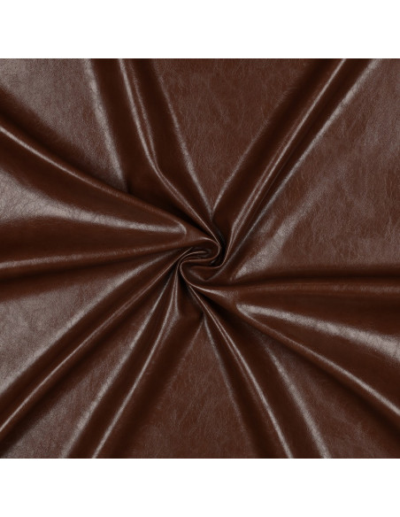 Tissu simili stretch brillant pour habillement - Marron