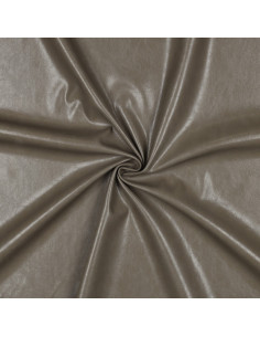 Tissu simili stretch brillant pour habillement - Taupe
