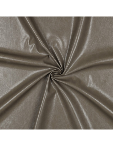 Tissu simili stretch brillant pour habillement - Taupe