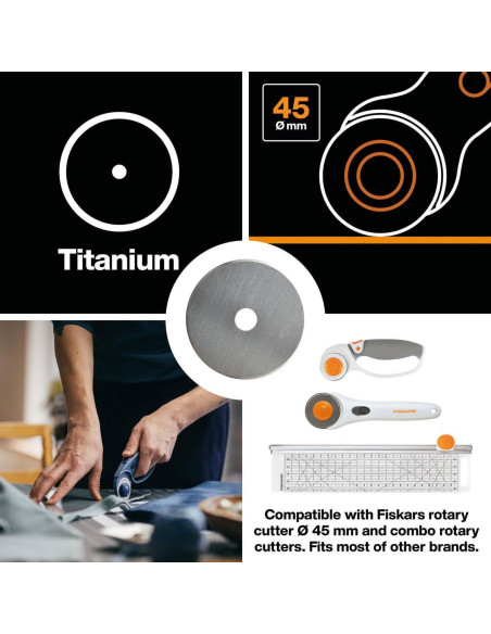 Lame rotative Fiskars Titanium Ø45 mm