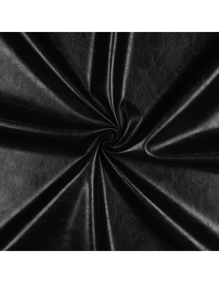 Tissu simili stretch brillant pour habillement - Noir