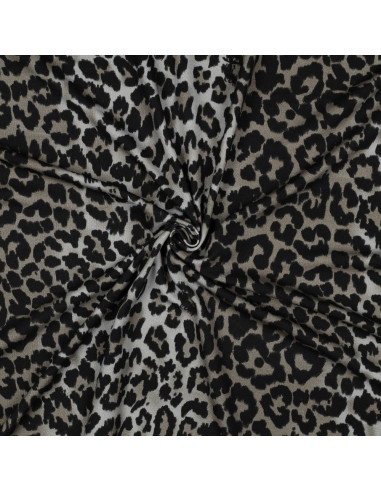 Tissu jersey viscose - Léopard