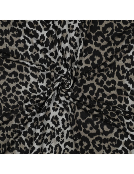 Tissu jersey viscose - Léopard