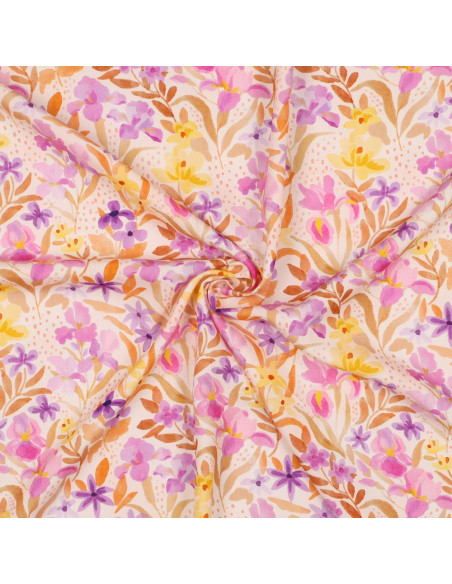 Tissu viscose - Fleurs