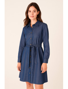 Tissu tencel denim - Bleu indigo 2