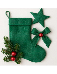 Toile de jute lurex - Vert 2