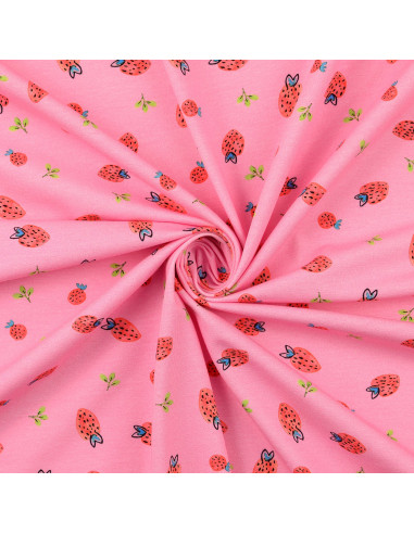 Tissu jersey - Fraises