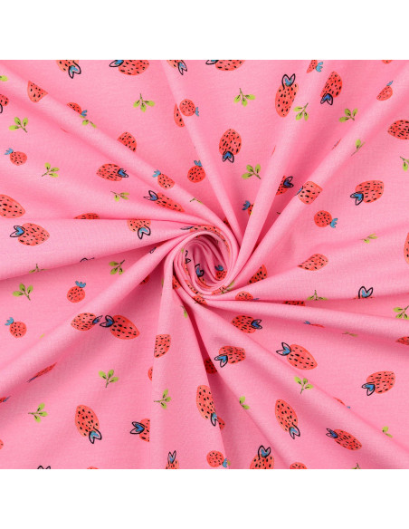 Tissu jersey - Fraises