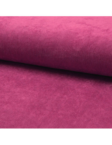 Tissu velours milleraies - Cyclamen