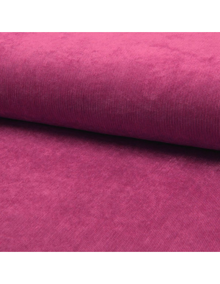 Tissu velours milleraies - Cyclamen