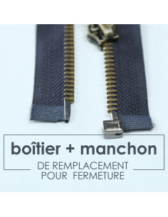 Boîtier et manchon d´arrêt ZlideOn pour fermeture